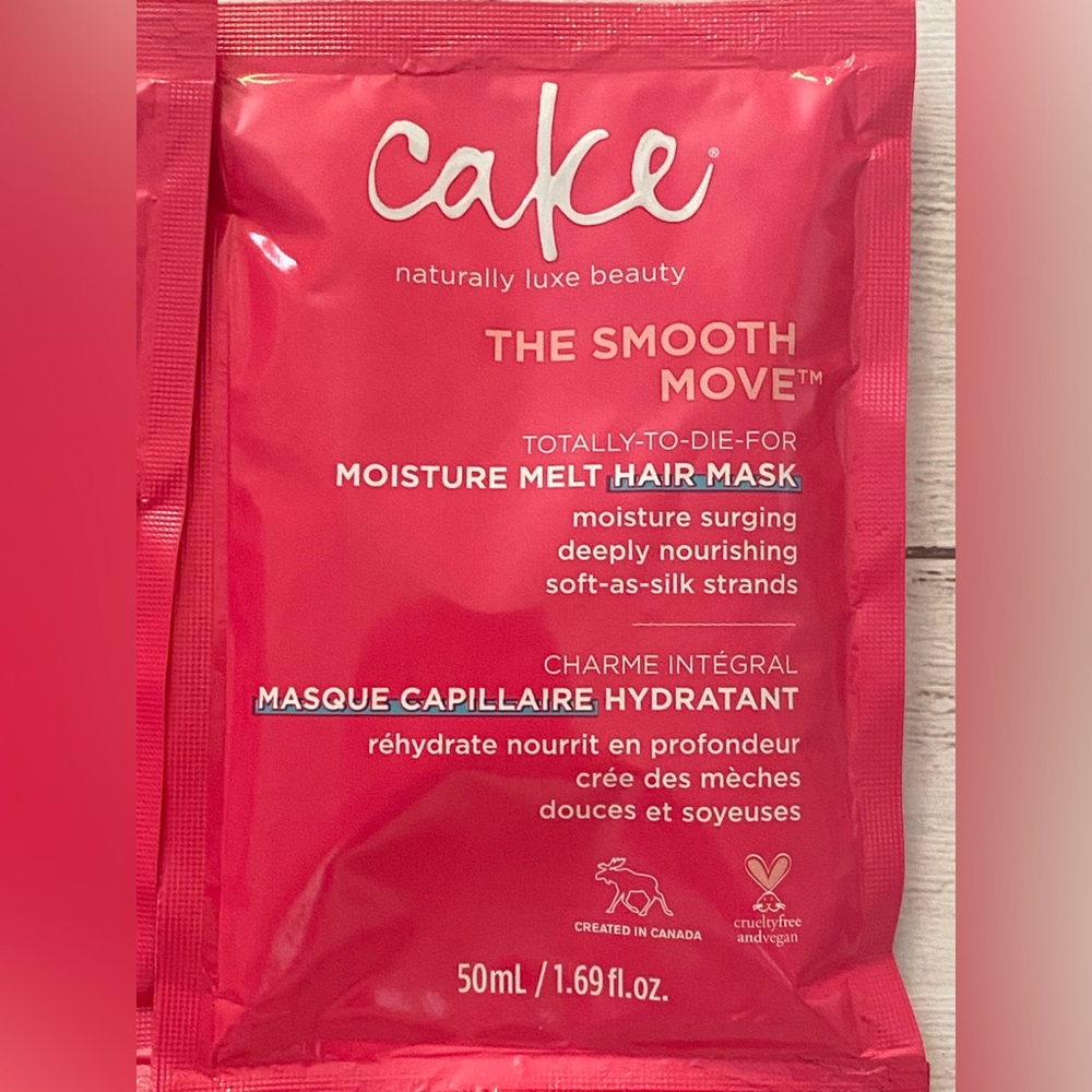 3 x Cake Naturally Luxe Beauty  The Smooth Move Moisture Melt Hair Mask